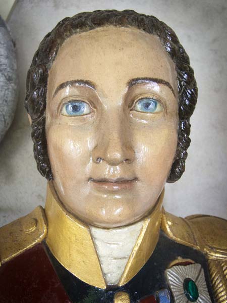 Alessandro il Grande,Figurehead,Tsar Alexander I,Valhalla Museum,Tresco