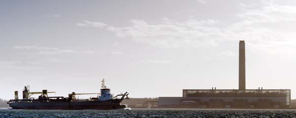 Fawley,Power Station,Solent,Boat,Ship