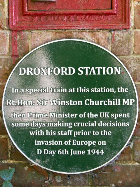 Plaque,Sir Winston Churchill,D-Day,Postbox,Droxford Station