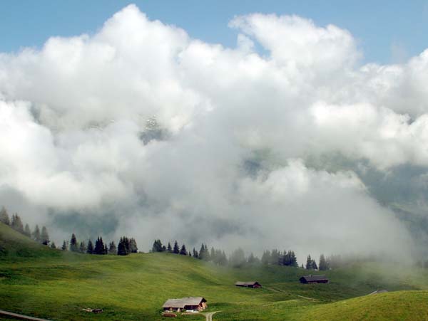 Maennlichen,Männlichen,Chalets,Alps,Alpine Meadows,Clouds