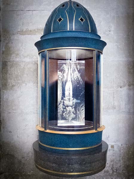 Whistler Memorial Prism,Engraved Glass,Salisbury Cathedral